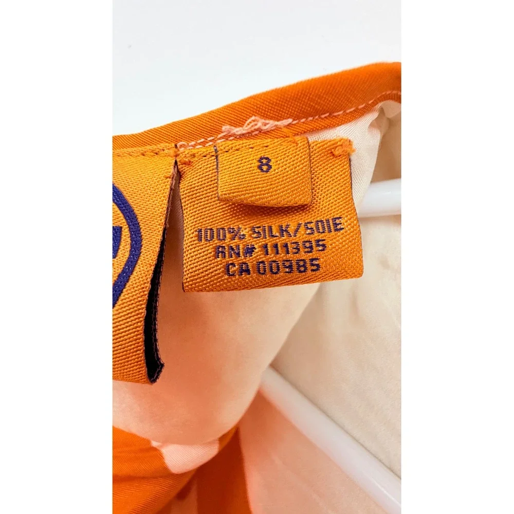 Tory Burch White and Orange Floral Mini Dress